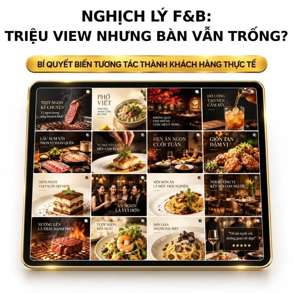 Mẫu thiết kế menu và bài đăng Fanpage cho nhà hàng, quán ăn