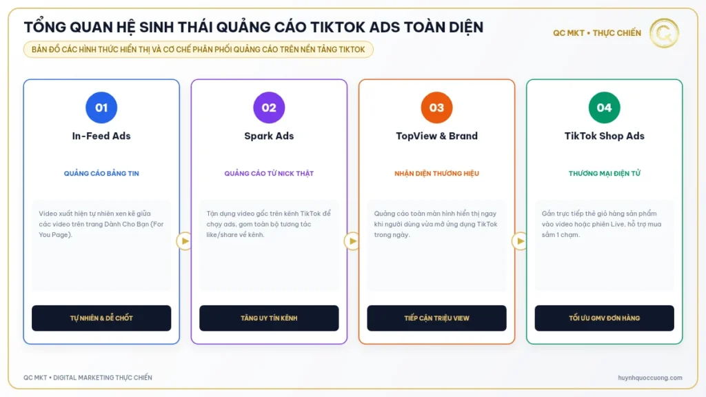 TỔNG QUAN HỆ SINH THÁI QUẢNG CÁO TIKTOK ADS TOÀN DIỆN QC MKT